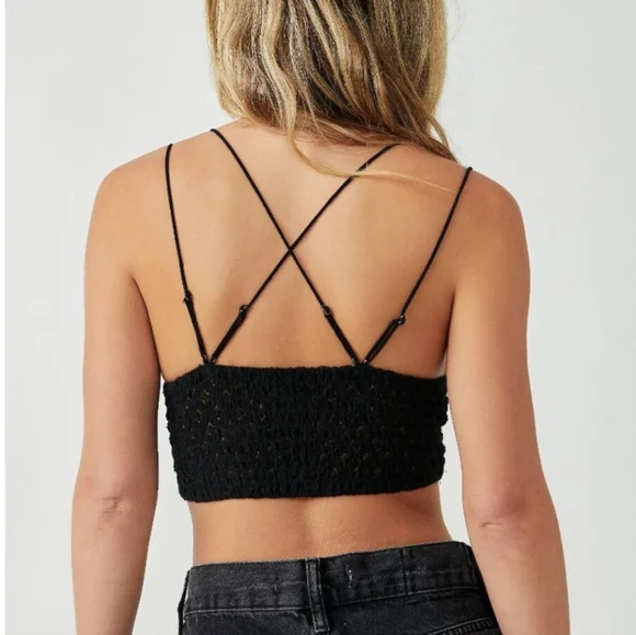 NWT Free People Adella Bralette / Black / Size Small - Picture 3 of 5